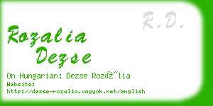 rozalia dezse business card